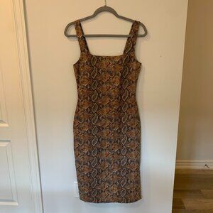 Dynamite Snake Print Midi Dress